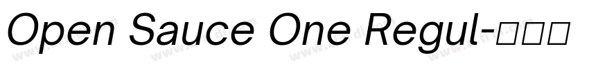 Open Sauce One Regul字体转换